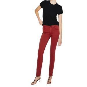 Lila Ryan Lumberjack Red Stretchy Skinny Jeans Pants 27 S